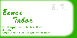 bence tabor business card